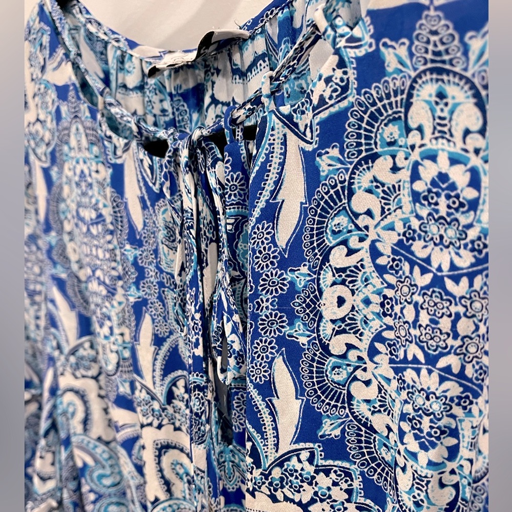 Parker dress size small blue paisley sundress